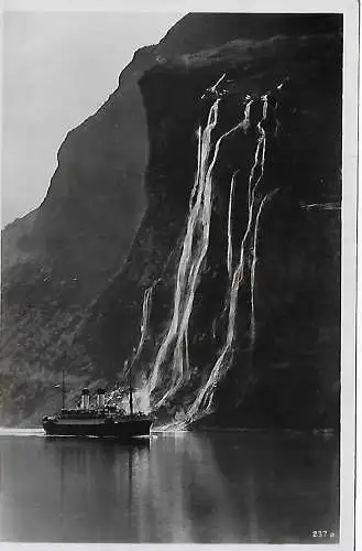 AK Norge: Schiffspost Monte Sarmiento 1936 nach München