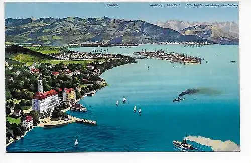AK Bad Schachen mit Lindau, Friedrichshafen, Schiffspost 1930 Bodensee