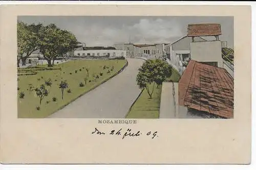 AK Mocambique: Deutsche Seepost: Ost Afrikanische Hauptlinie 1909
