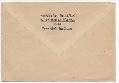 Franz Zone: Luftpost Montabaur nach Berlin 