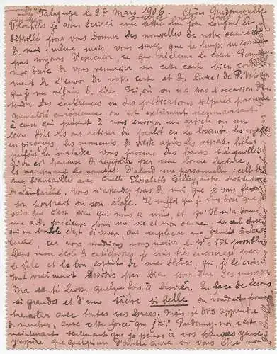 Frankreich 1906: carte lettre in die Schweiz - Neuchatel