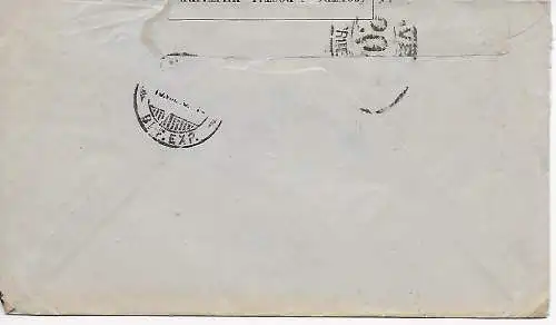 El Salvador 1916 nach Zürich/CH, Zensur Via Zacapa Puerto Barrios/New Orleans NY