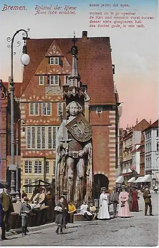 AK Bremen: Marine-Schiffspost #129 als Feldpost nach Landshut 1910