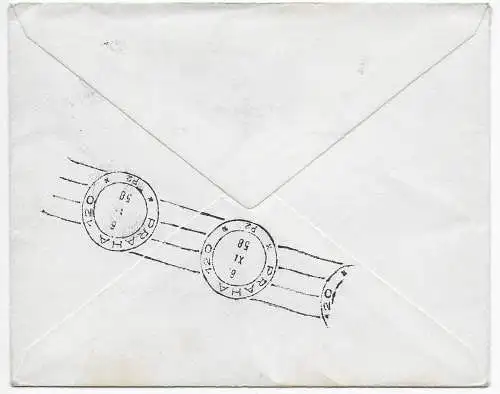 Dänemark: 1958 Rudkobing nach Liberec/Tschecheslovakei
