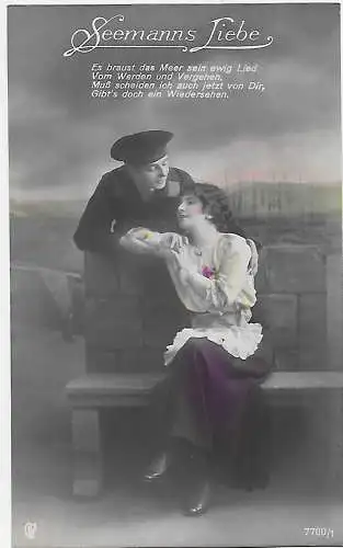 AK: Seemanns Liebe: Marine Schiffspost #28x, 1917