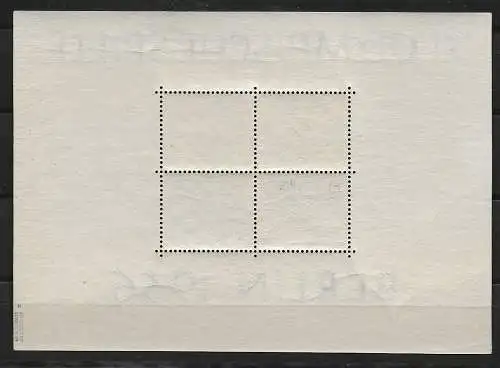 DR: MiNr. Block 6z, postfrisch, BPP geprüft, dickes Papier, **