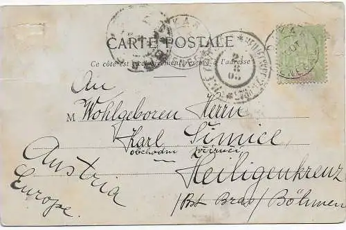 Senegal: Dakar Ansichtskarte St. Loius 1903 nach Heiligenkreuz