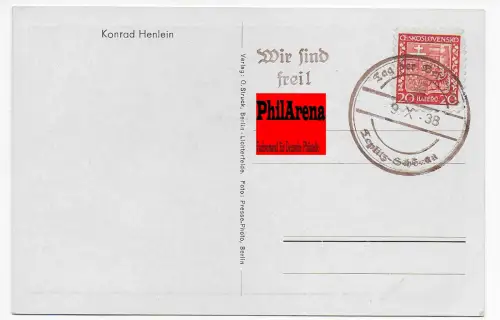 B&M: Teplitz Schönau, Ansichtskarte Konrad Henlein