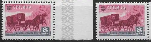 Serbien: MiNr. 95I und 95II, postfrisch, **