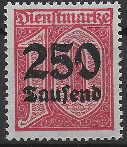 DR: D93, postfrisch, gebrochene "0", sehr selten, **