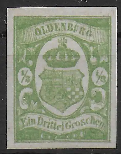 Oldenburg: MiNr. 10a, *, Mängel