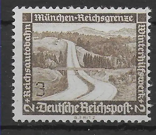 DR: MiNr. 634, **, postfrisch mit Abklatsch