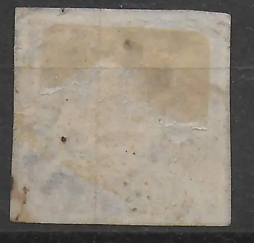 Bayern: MiNr. 4 I, gestempelt mit 3 vollen Schnittlinien