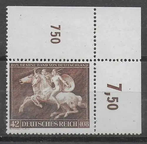 DR: MiNr. 780 **, postfrisch im Eckrand E1