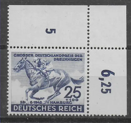 DR: MiNr. 814 **, postfrisch im Eckrand E1