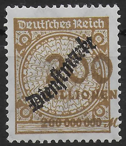 DR Dienst: MiNr. 83, postfrisch, Wertziffer- Verschiebung