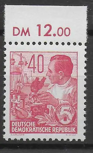 DDR: MiNr. 418 YI, postfrisch, BPP geprüft