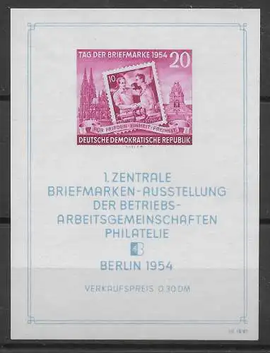 DDR: MiNr. Block 10xI, postfrisch