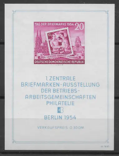 DDR: MiNr. Block 10xI, postfrisch