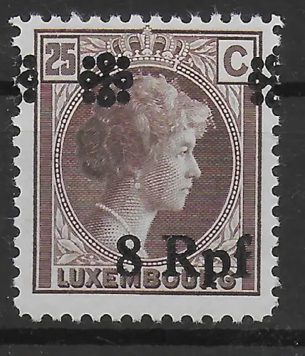 Luxemburg: MiNr. 21, postfrisch, Aufdruckverschiebung
