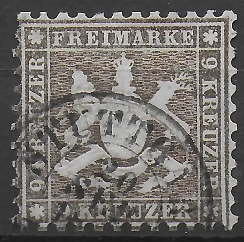 Württemberg: MiNr. 28d, Luxus gestempelt