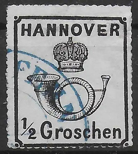 Hannover: MiNr. 23y, Pracht, gestempelt