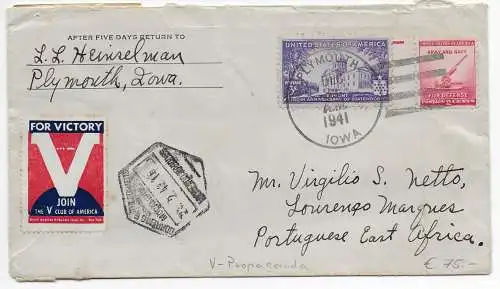 USA: Plymouth/Iowa 1941 to East Africa: V-Propaganda, Victory against Germany