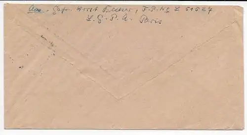 Feldpost: FPNr. 51527, Paris, 1.3.43 nach München