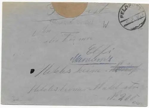 Feldpost: FP Nr. 01717 Hannover POS, nach Hildesheim Neuhof, 5.2.40