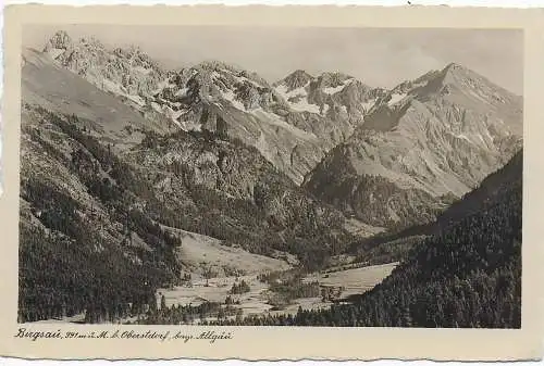 Feldpost: Ansichtskarte Birgsau, Zeltlager in Oberstdorf, 1936