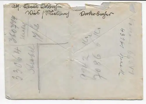 Feldpost: Brief aus Miesbach 1944 nach München - Funker Kaserne