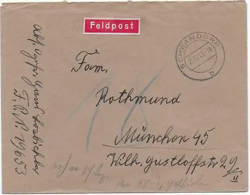 Feldpost: FPNr. 19653; ohne Dienstsiegel nicht anerkannt und Nachtaxiert
