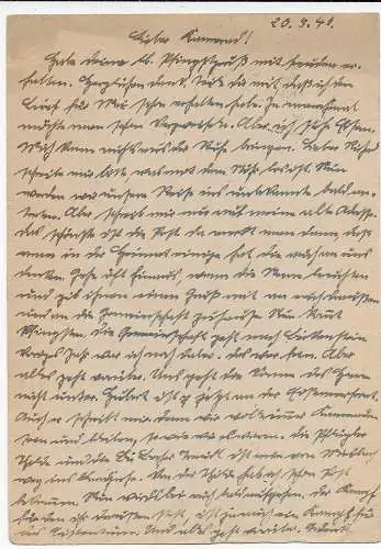 Feldpost: Neuern 1942 an FPNr. 28247 von Arbeitsmann