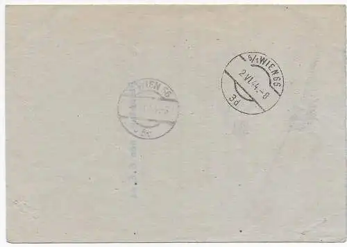 Feldpost: Einschreiben Wien: Heranziehungsbefehl zur Flakgruppe Lobau, 1944