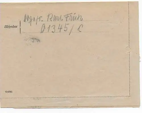 Feldpost: Luftfeldpost FPNr. 01345 C nach Konstanz 1944