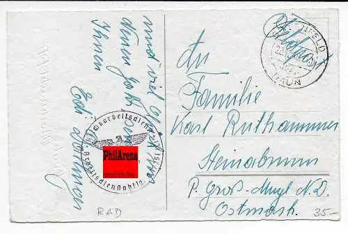 Feldpost: Arbeitsdienst 1940 Daun