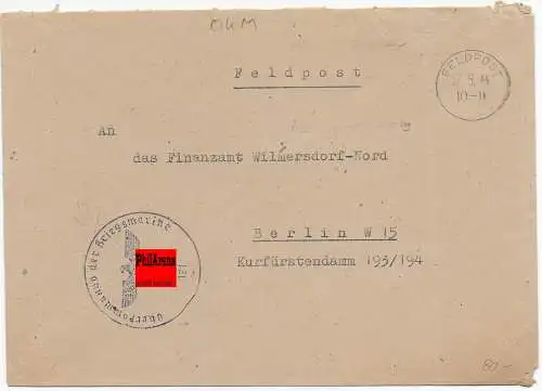 Feldpost: Oberkommando der Kriegsmarine, 1944 nach Berlin
