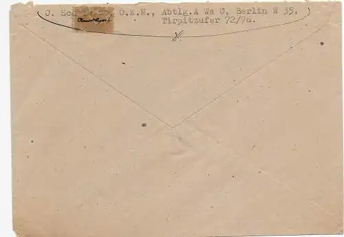 Feldpost: Oberkommando der Kriegsmarine, 1944 nach Berlin