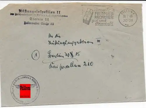 Feldpost: Rüstungsinspektion Stettin 1944