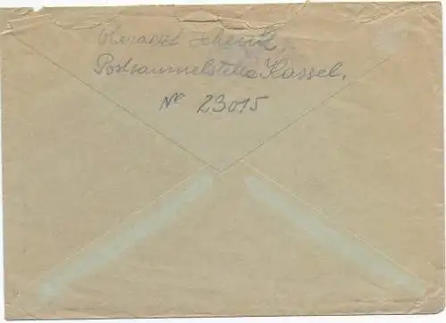 Feldpost: frühe Feldpost 7.9.39 nach Aschaffenburg von FPNr. 23015