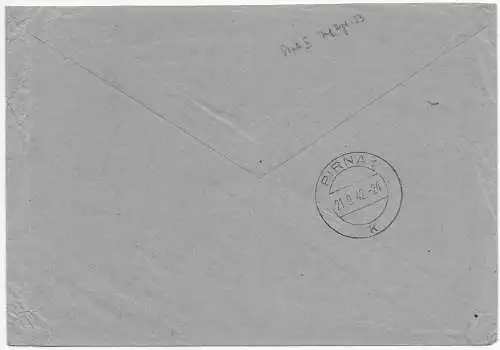 Feldpost: Einschreiben FPNr. 26192 nach Pirna 1942