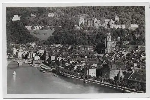 Feldpost: AK Heidelberg mit Stummem Stempel 1941 nach Pocking