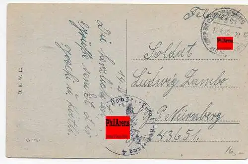 Feldpost: AK Wien 1942 nach Nürnberg, FPNr. 43651