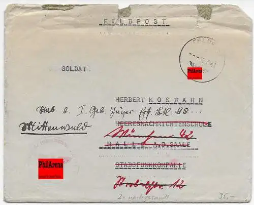 Feldpost: FPNr. L 05670 an Gebirgsjäger in Halle 1941, Briefinhalt