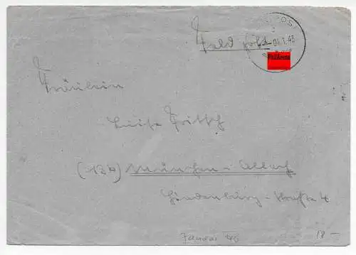 Feldpost: FPNr. L 10809 nach München 4.1.45
