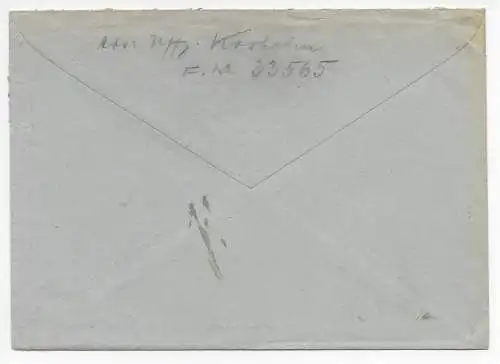 Feldpost: FPNr. 33565 vom 12.2.1945 nach Wies-Miesbach