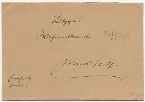 Feldpost: FPNr. 24056 nach Moers