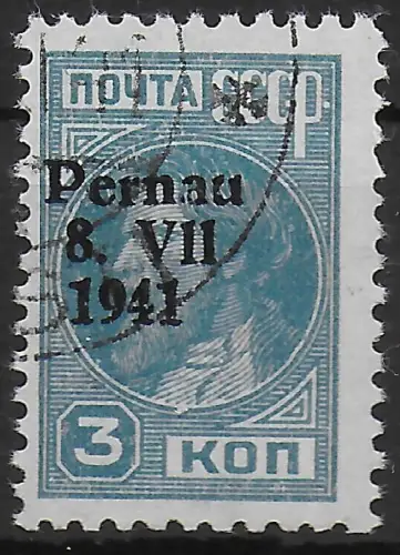 Estland: MiNr. 3 II A, gestempelt