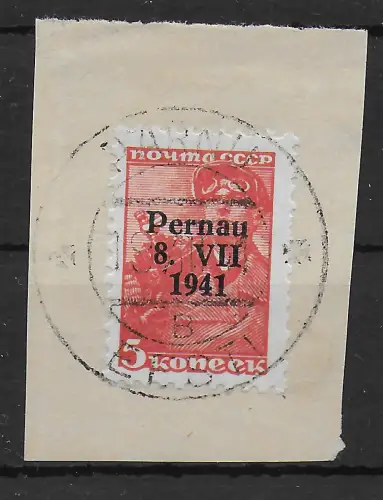 Estland: MiNr. 5 I, Luxus gestempelt, Briefstück