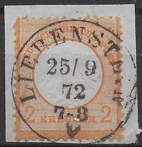 DR: MiNr. 15 auf Briefstück, gestempelt Liebenstein, BPP geprüft